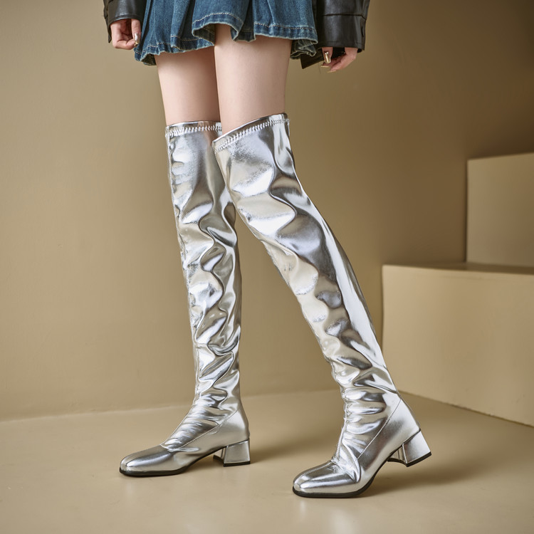 Botas metálicas plateadas para - Sewing Zipper reseña y precio