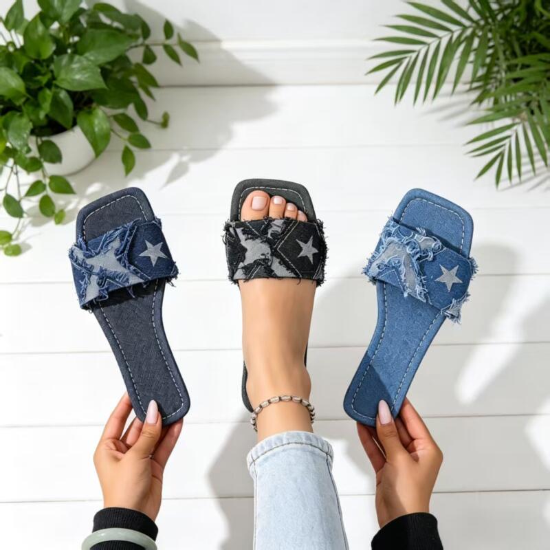 Sandalias Planas de Mezclilla  - Sewing Factory reseña y precio