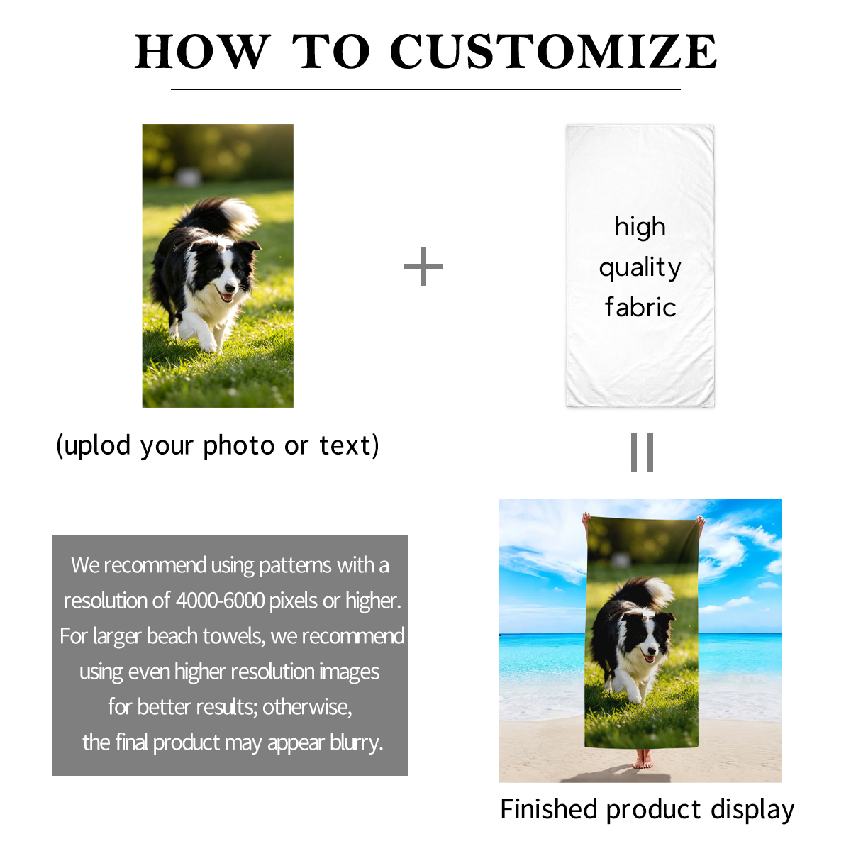 1 toalla de playa personalizad - Sewing Custom reseña y precio